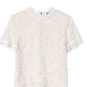 Anne Klein Lace Short Sleeve Blouse